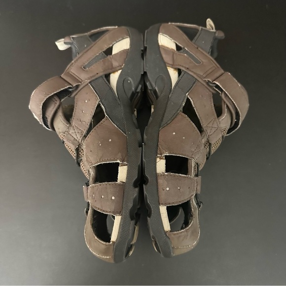Teva Deacon Fisherman Sandal Men's 10 Brown Hook & Loop Mesh Water Resistant - Picture 7 of 9
